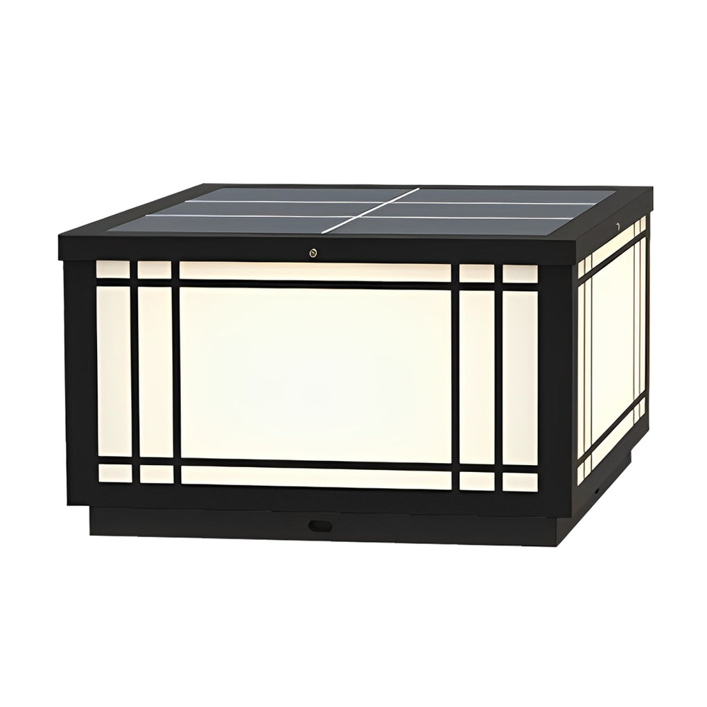 Modern Waterproof Solar Post Lights with 3 Color Dimming and Remote for Outdoor Garden and Fence