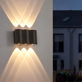 Modern Wave Arc Design LED Outdoor Wall Light Waterproof Exterior Sconce for Garden and Villa