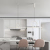Modern Wave Design Dimmable LED Chandelier with Remote Control for Contemporary Living Room