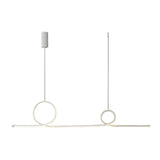Modern Wave Design Dimmable LED Chandelier with Remote Control for Contemporary Living Room