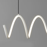Modern Wave Design Dimmable LED Chandelier with Remote Control for Contemporary Living Room