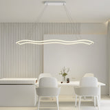 Modern Wave Design LED Pendant Light Nordic Style Circular Chandelier Ceiling Fixture