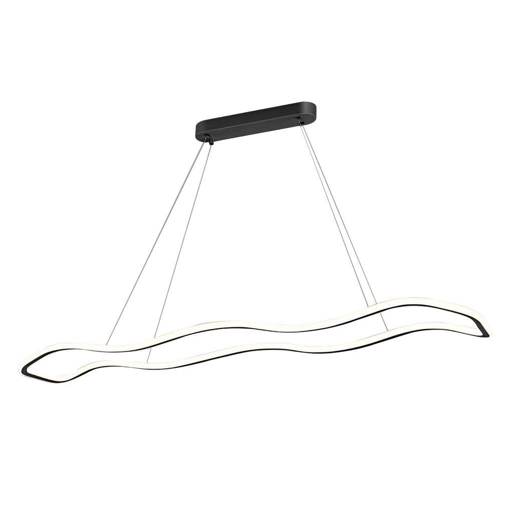 Modern Wave Design LED Pendant Light Nordic Style Circular Chandelier Ceiling Fixture