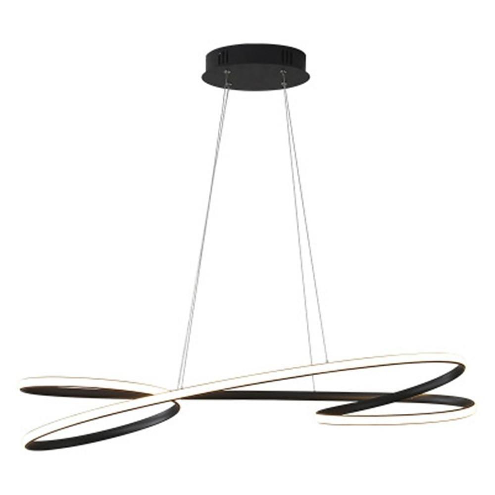 Modern Wave Design LED Ribbon Twist Chandelier Adjustable Pendant Light