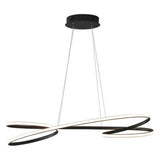 Modern Wave Design LED Ribbon Twist Chandelier Adjustable Pendant Light