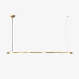 Modern Wave LED Linear Pendant Light for Kitchen Island and Office