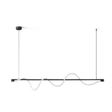Modern Wave LED Linear Pendant Light for Kitchen Island and Office
