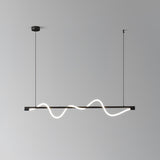 Modern Wave LED Linear Pendant Light for Kitchen Island and Office