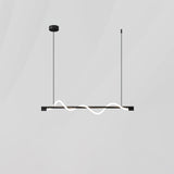 Modern Wave LED Linear Pendant Light for Kitchen Island and Office