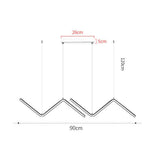 Modern Wave LED Pendant Light Dimmable Linear Kitchen Island Lighting for Dining Room Office