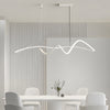 Modern Wave Line LED Chandelier Dimmable Pendant Light with Remote for Dining Room