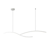 Modern Wave Linear LED Pendant Light Dimmable Hanging Chandelier for Kitchen Island