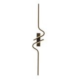 Modern Wavy Black LED Wall Sconce Linear Aluminum Minimalist Indoor Lighting Fixture