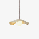 Modern Wavy Hat Resin Pendant Light for Minimalist Interior Decor