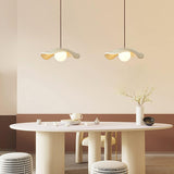 Modern Wavy Hat Resin Pendant Light for Minimalist Interior Decor