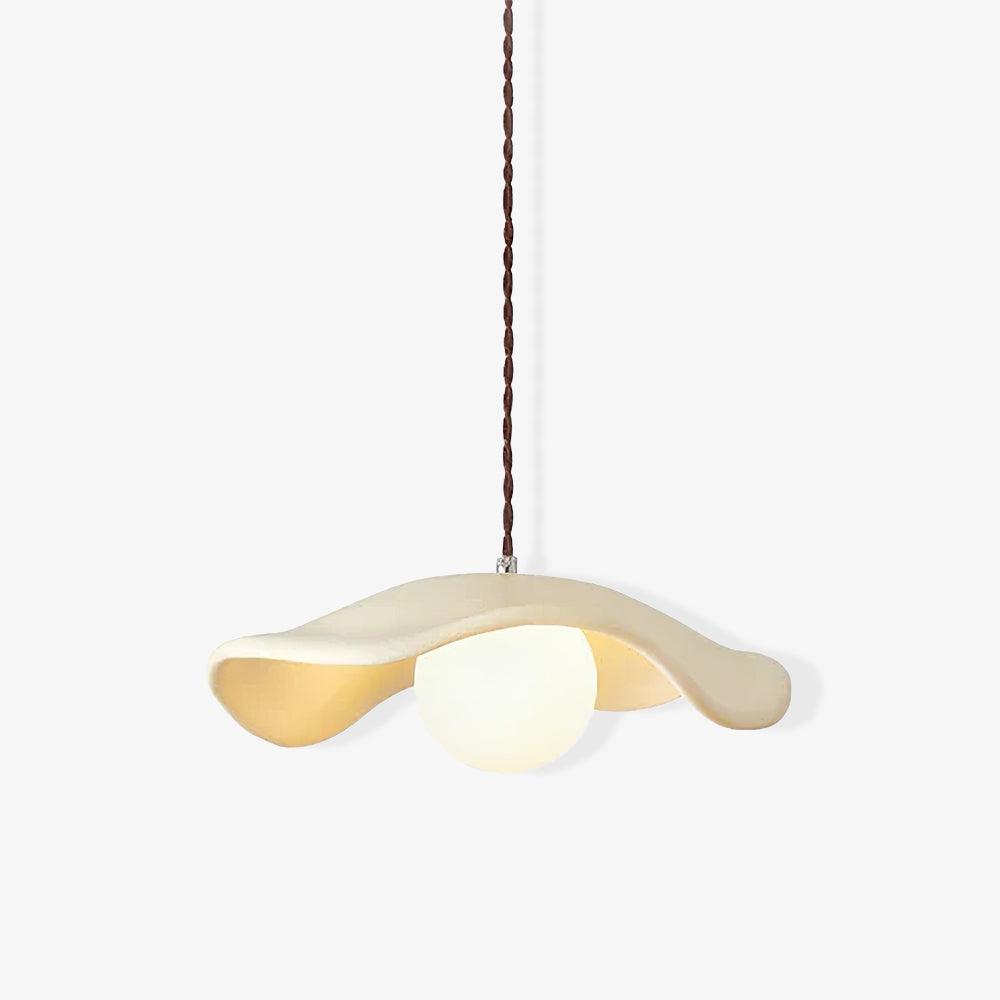 Modern Wavy Hat Resin Pendant Light for Minimalist Interior Decor