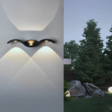 Modern Wavy Seagull LED Outdoor Wall Sconce Waterproof Up and Down Exterior Garden Light
