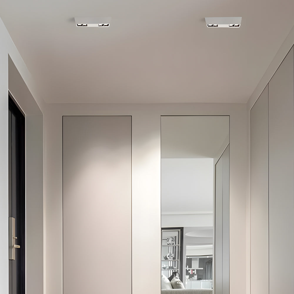 Modern White Aluminum Linear LED Ceiling Spotlight for Interior Flush Mount Lighting
