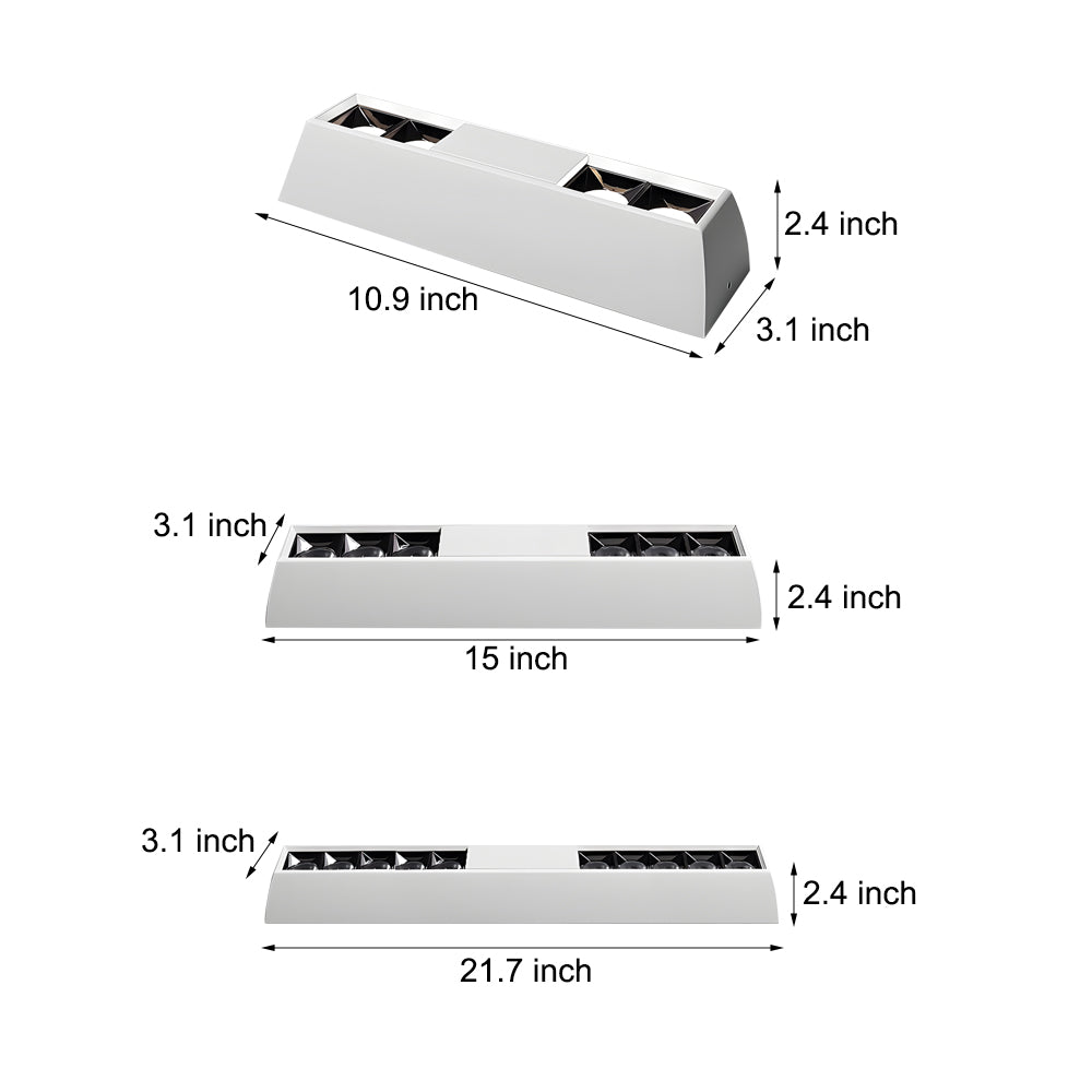 Modern White Aluminum Linear LED Ceiling Spotlight for Interior Flush Mount Lighting