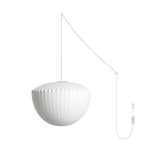 Modern White Bubble Swag Pendant Light Geometric Plug In Hanging Lamp for Indoor Decor