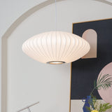 Modern White Bubble Swag Pendant Light Geometric Plug In Hanging Lamp for Indoor Decor