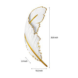 Modern White Feather Resin LED Wall Sconce Dimmable Art Decor Lighting for Living Room