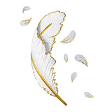 Modern White Feather Resin LED Wall Sconce Dimmable Art Decor Lighting for Living Room
