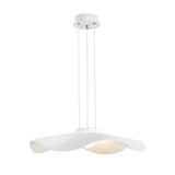 Modern White Flower Pleated Fabric Ceiling Light with Three Step Dimming Control