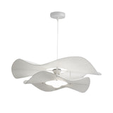 Modern White Flower Pleated Fabric Ceiling Light with Three Step Dimming Control