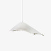 Modern White FRP Pendant Light with Glass Fiber Diffuser Elegant Floating Suspension Lamp for Living Room