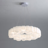 Modern White Honeycomb Geometric LED Ceiling Fixture for Contemporary Living Spaces