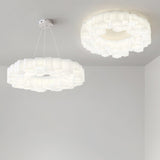 Modern White Honeycomb Geometric LED Ceiling Fixture for Contemporary Living Spaces