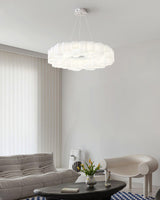 Modern White Honeycomb Geometric LED Ceiling Fixture for Contemporary Living Spaces