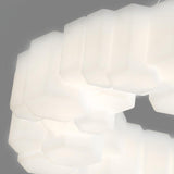 Modern White Honeycomb Geometric LED Ceiling Fixture for Contemporary Living Spaces