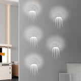 Modern White Jellyfish LED Wall Sconce Creative Kids Room Decorative Lighting
