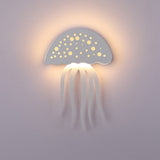 Modern White Jellyfish LED Wall Sconce Creative Kids Room Decorative Lighting