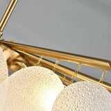 Modern White LED Chandelier for Living Room with 6 Lights Creative Circular Pendant Lamp