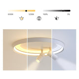 Modern White LED Flush Mount Ceiling Light with Adjustable Spotlights for Kitchen and Dining Room