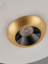 Modern White Marble Flying Saucer Pendant Light Integrated LED Hanging Ceiling Fixture