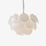Modern White Petal Glass Pendant Chandelier for Elegant Dining and Living Room Lighting