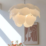 Modern White Petal Glass Pendant Chandelier for Elegant Dining and Living Room Lighting