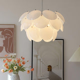 Modern White Petal Glass Pendant Chandelier for Elegant Dining and Living Room Lighting