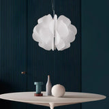 Modern White Petal Pendant Light Organic Shape Hanging Ceiling Lamp for Living Room