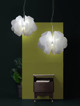 Modern White Petal Pendant Light Organic Shape Hanging Ceiling Lamp for Living Room