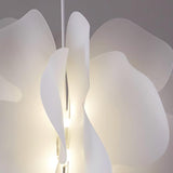 Modern White Petal Pendant Light Organic Shape Hanging Ceiling Lamp for Living Room