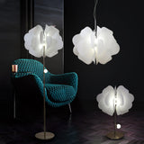 Modern White Petal Pendant Light Organic Shape Hanging Ceiling Lamp for Living Room
