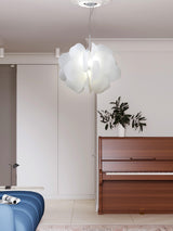 Modern White Petal Pendant Light Organic Shape Hanging Ceiling Lamp for Living Room