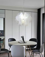 Modern White Petal Pendant Light Organic Shape Hanging Ceiling Lamp for Living Room