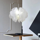 Modern White Petal Pendant Light Organic Shape Hanging Ceiling Lamp for Living Room