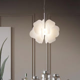 Modern White Petal Pendant Light Organic Shape Hanging Ceiling Lamp for Living Room